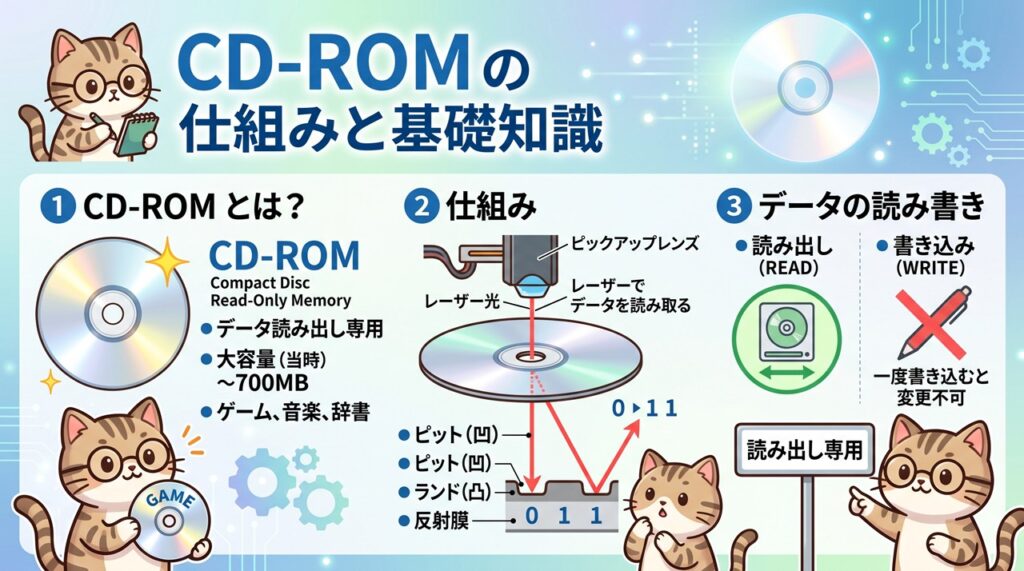 CD-ROM(シーディーロム/Compact Disc Read Only Memory)
