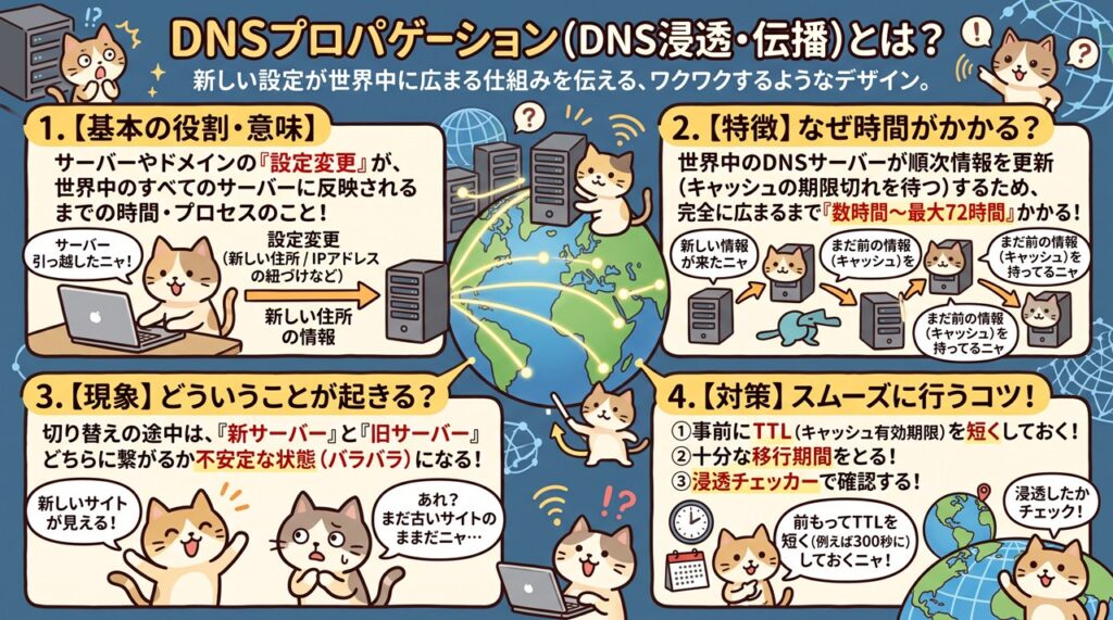 DNSプロパゲーション(DNS Propagation)図解