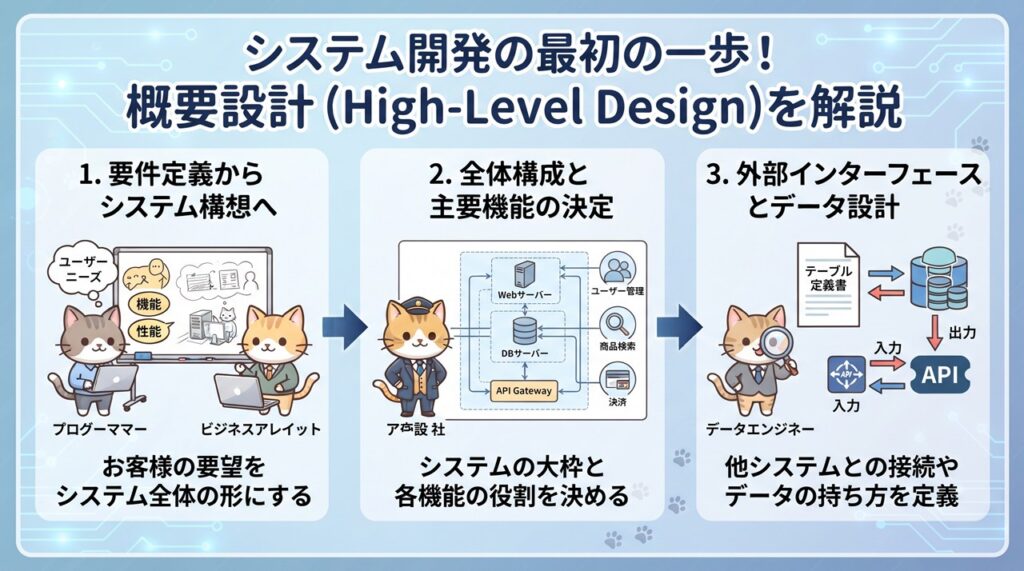 概要設計(がいようせっけい)図解