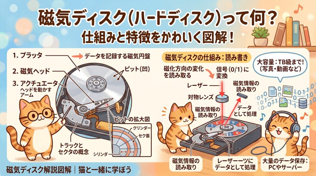 磁気ディスク(Magnetic Disk)図解