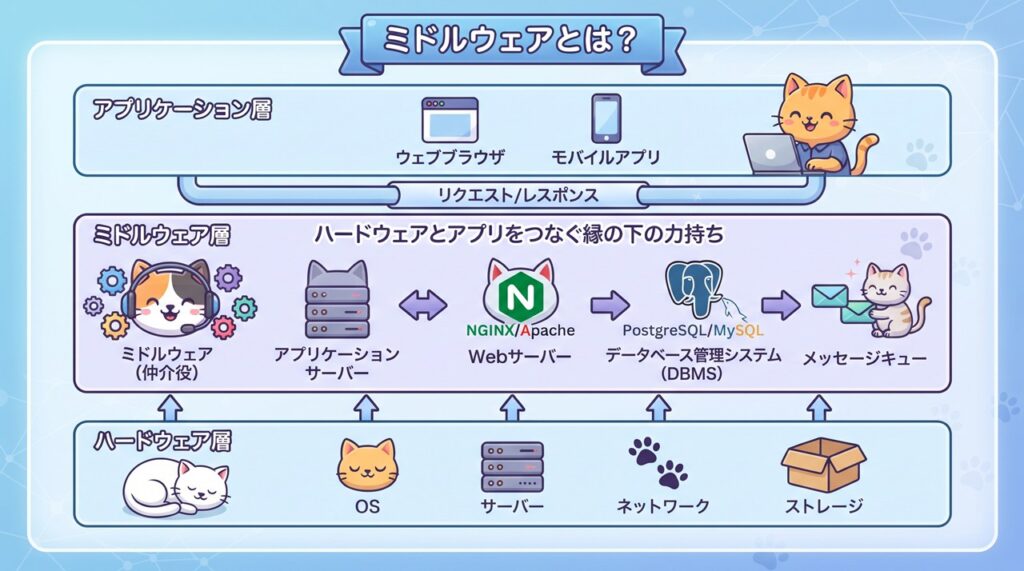 ミドルウェア(MiddleWare)図解