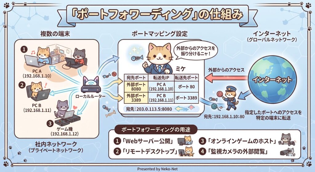 ポートフォワーディング図解