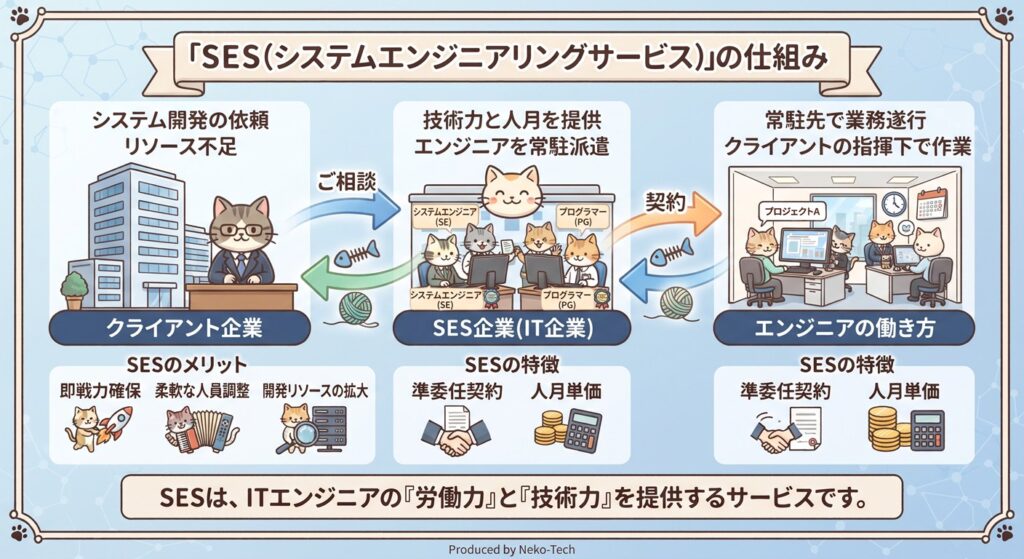 SES（システムエンジニアリングサービス）図解