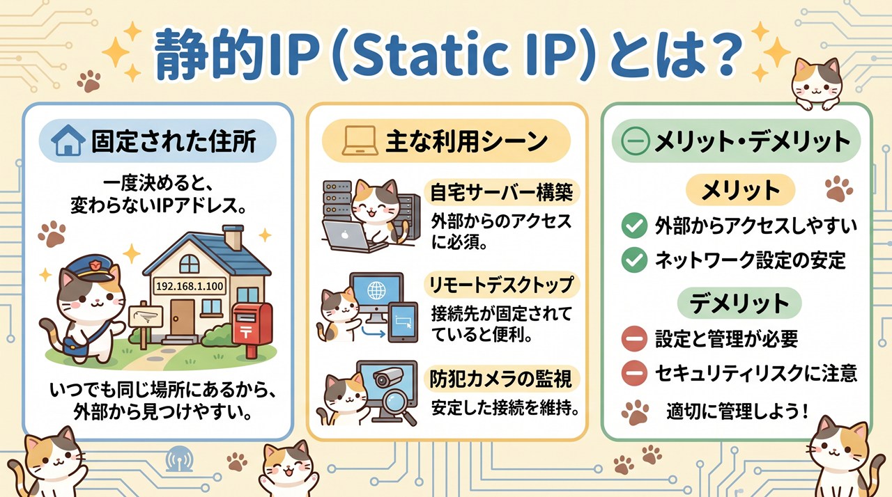 静的IP（Static IP）／固定IP