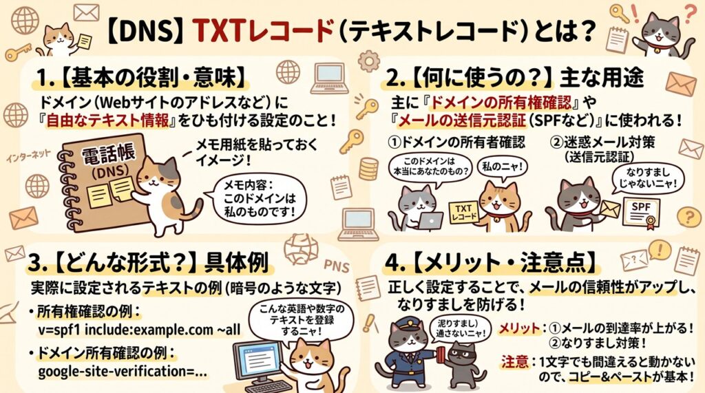 TXTレコード(ティーエックスティーレコード)図解