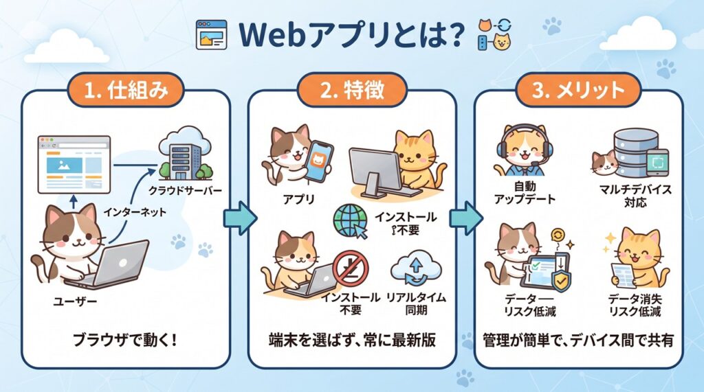 Webアプリ（ウェブアプリ）図解