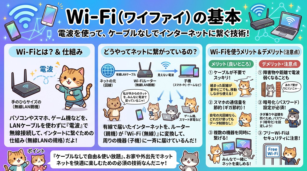 Wi-Fi、WiFi（ワイファイ）図解