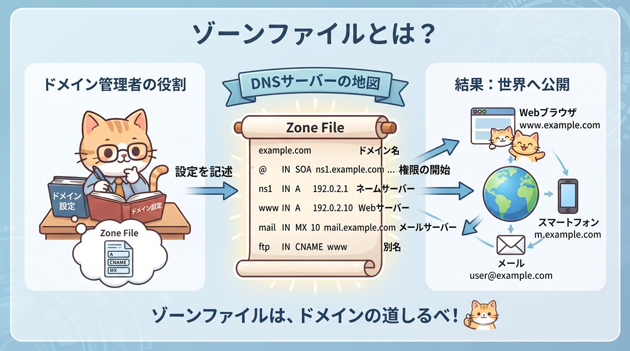 ゾーンファイル（Zone File）図解