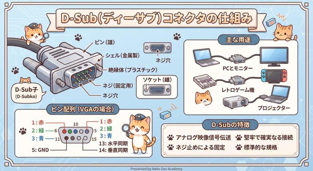 D-Subコネクタ図解