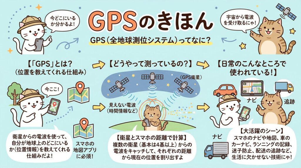 GPS(Global Positioning System/ジーピーエス)図解