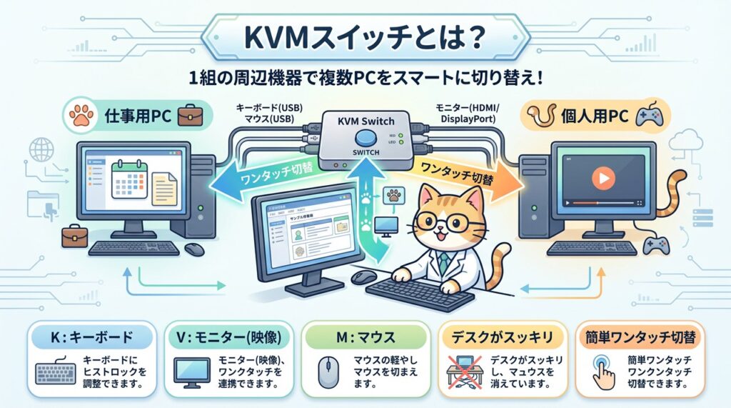 KVMスイッチ（Keyboard Video Mouse Switch）