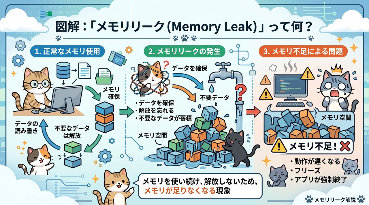 メモリリーク（Memory Leak）