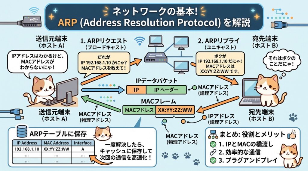 ARP（Address Resolution Protocol／エーアールピー）