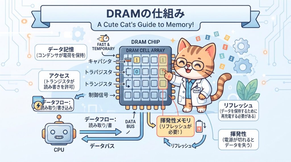 DRAM(ディーラム/Dynamic Random Access Memory)