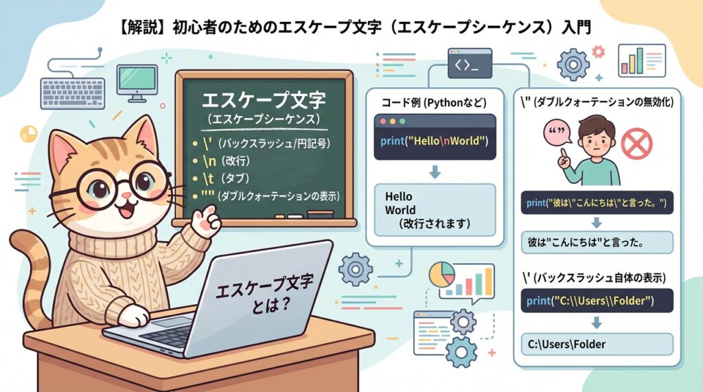 エスケープ文字（エスケープシーケンス、Escape Character）