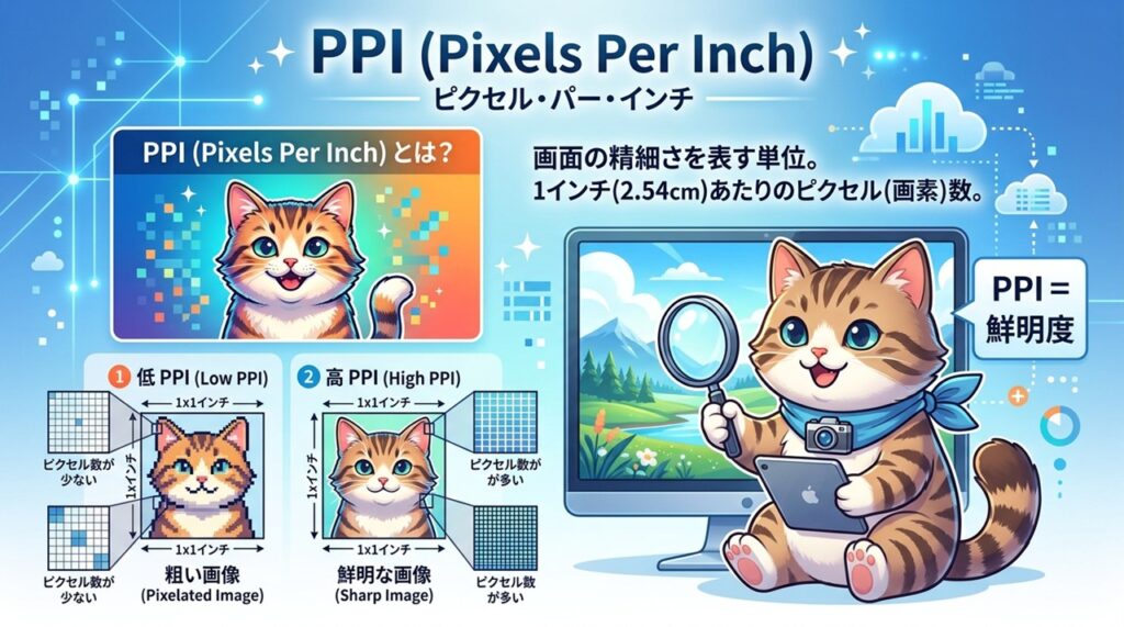 PPI(Pixels Per Inch/ピーピーアイ)