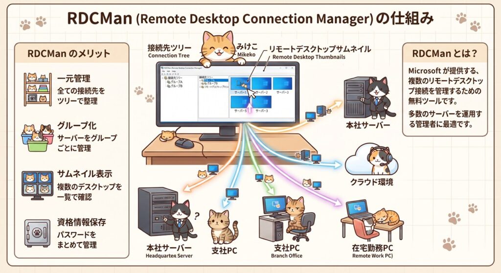 RDCMan（Remote Desktop Connection Manager／アールディーシーマン）