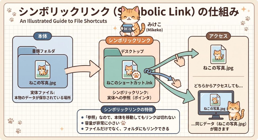 シンボリックリンク（Symbolic Link）図解