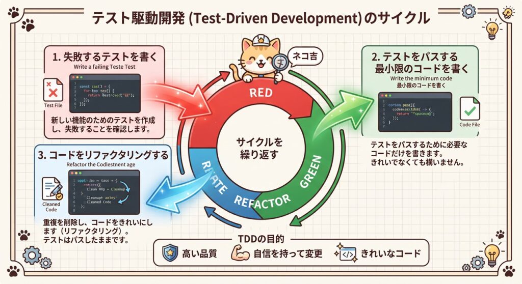 テスト駆動開発(Test-Driven Development)図解