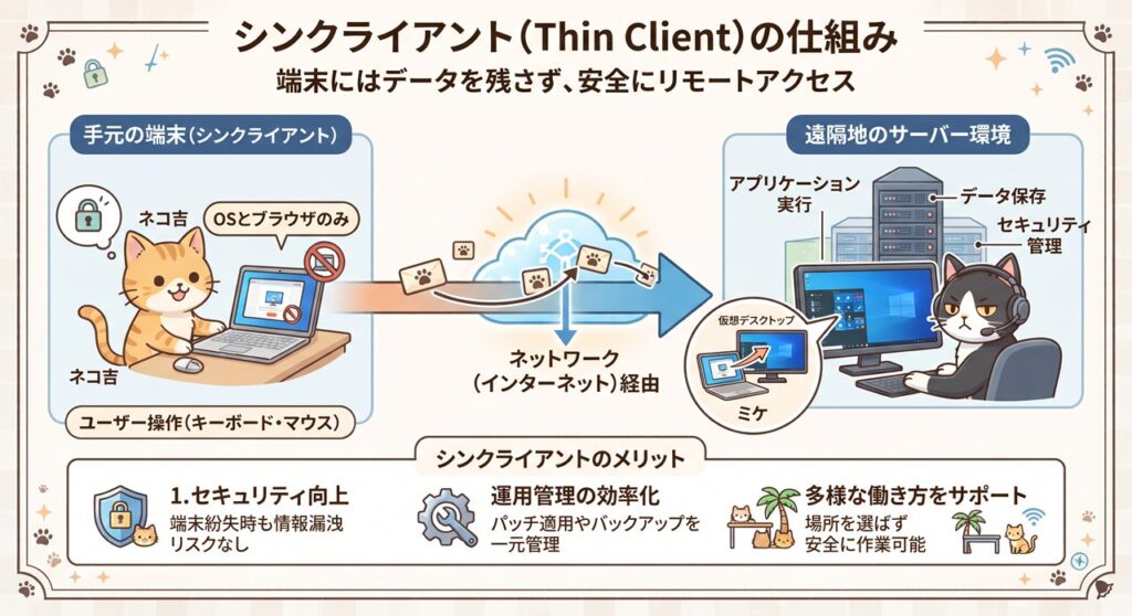 シンクライアント(Thin Client)図解
