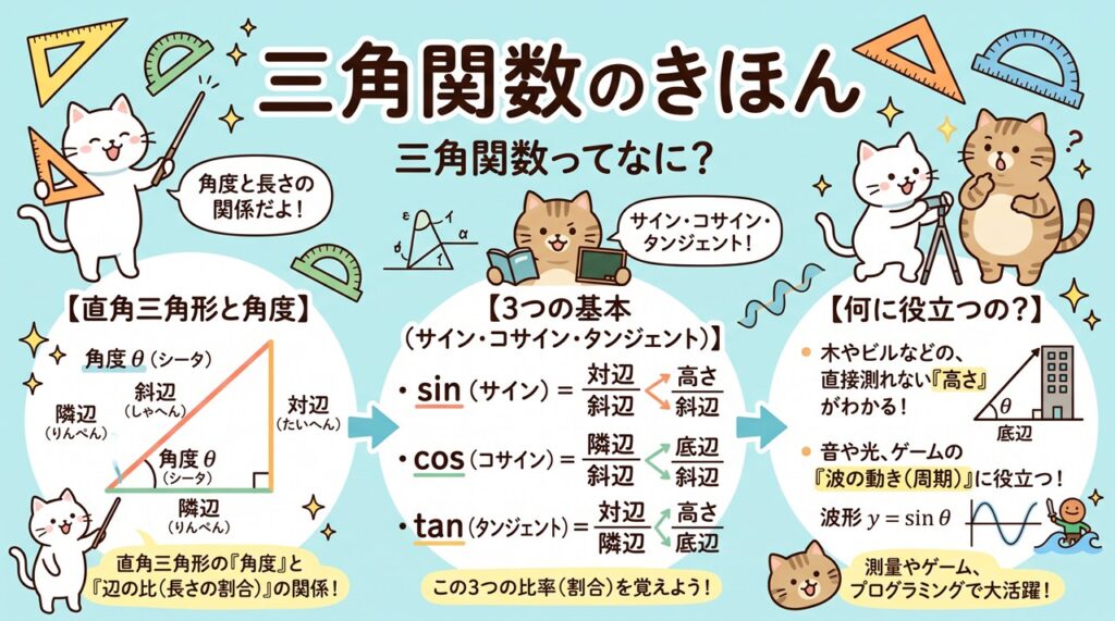 三角関数（さんかくかんすう、Trigonometric Function）図解