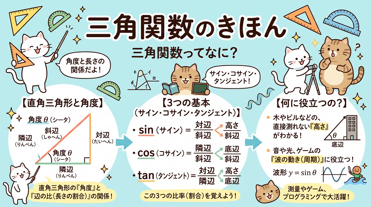 三角関数（さんかくかんすう、Trigonometric Function）図解