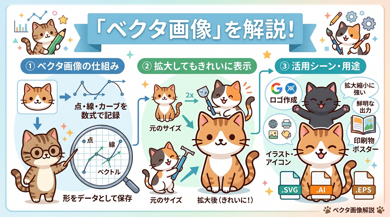 ベクタ画像（vector image）図解