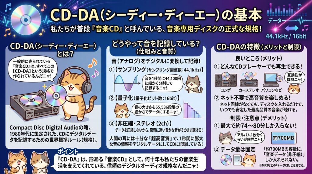 CD-DA（Compact Disc Digital Audio）図解