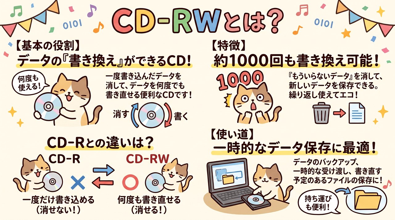 CD-RW（シーディーアールダブリュー／Compact Disc ReWritable）