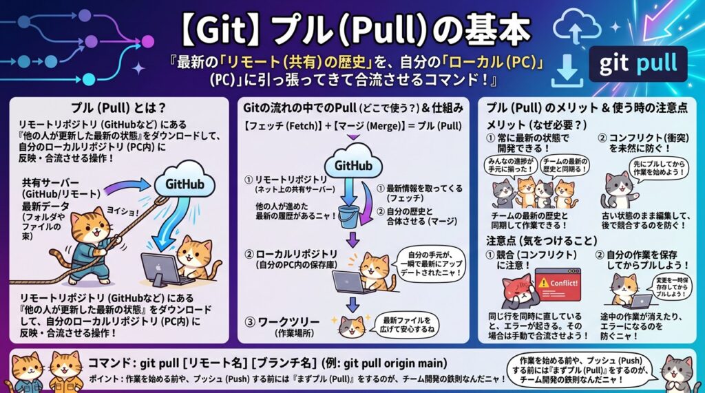【Git】プル（Pull）図解