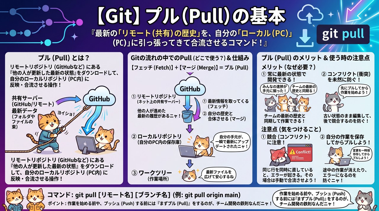 【Git】プル（Pull）図解