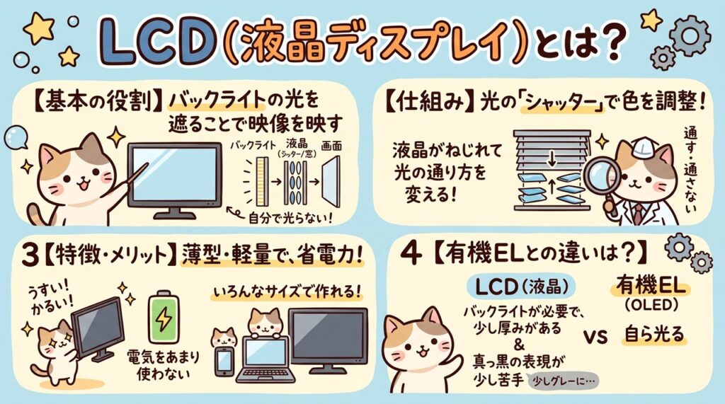 LCD(Liquid Crystal Display/液晶ディスプレイ)