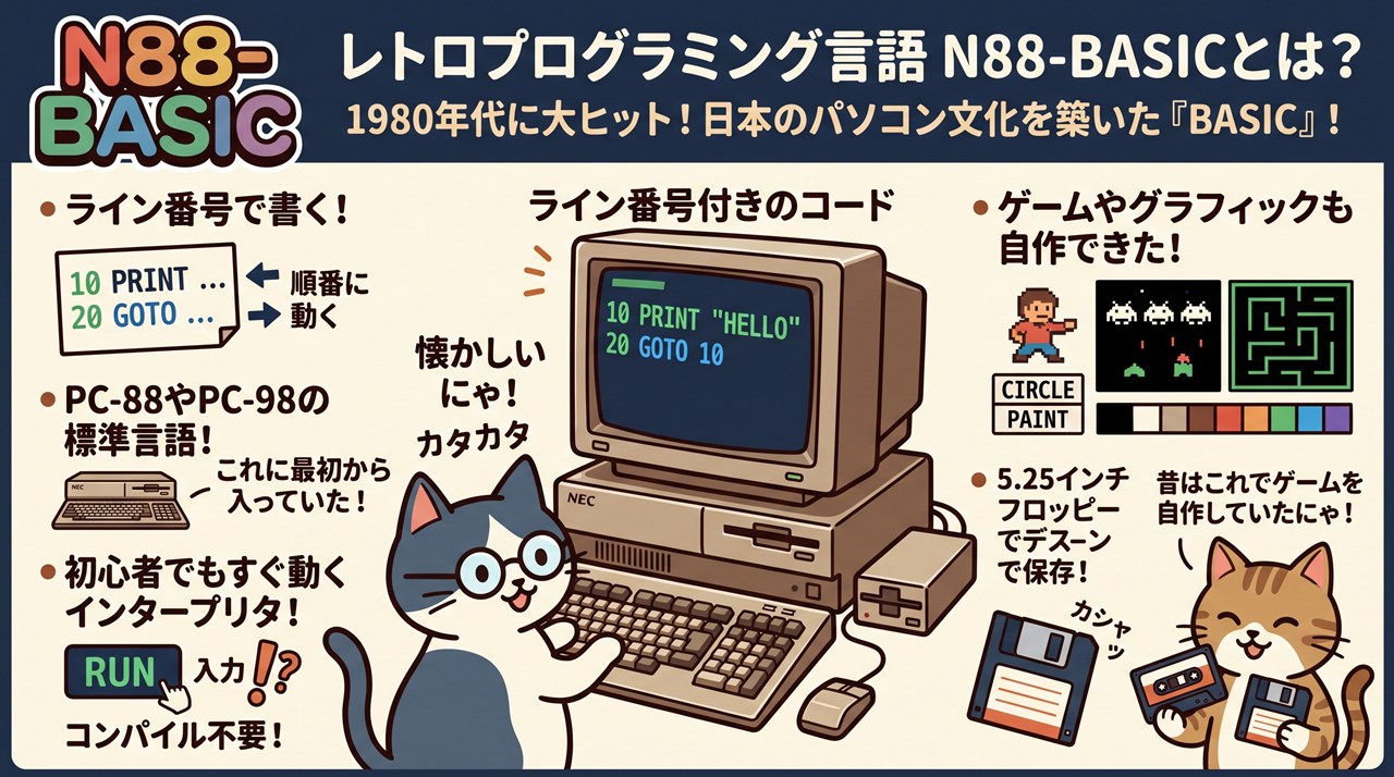 N88-BASIC（エヌハチハチベーシック）図解