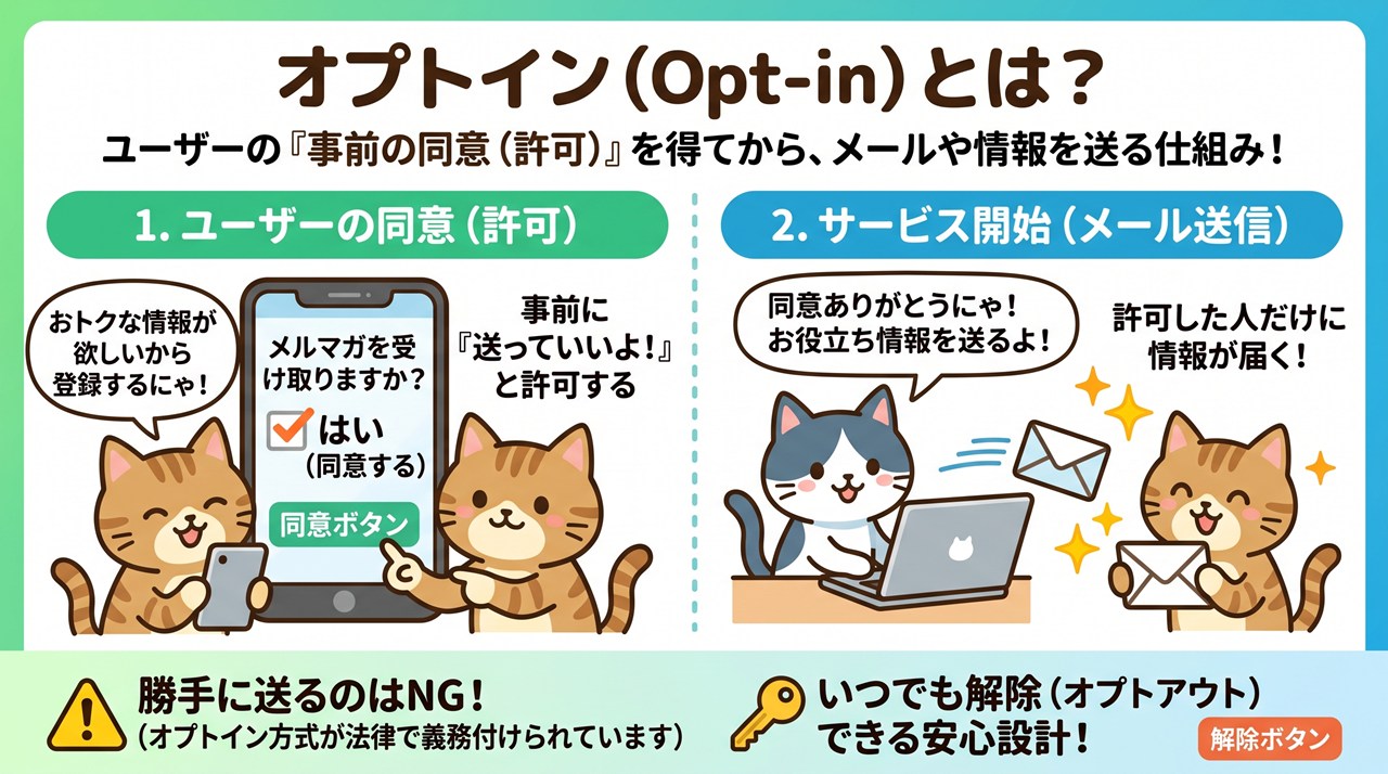 オプトイン（Opt-in）図解