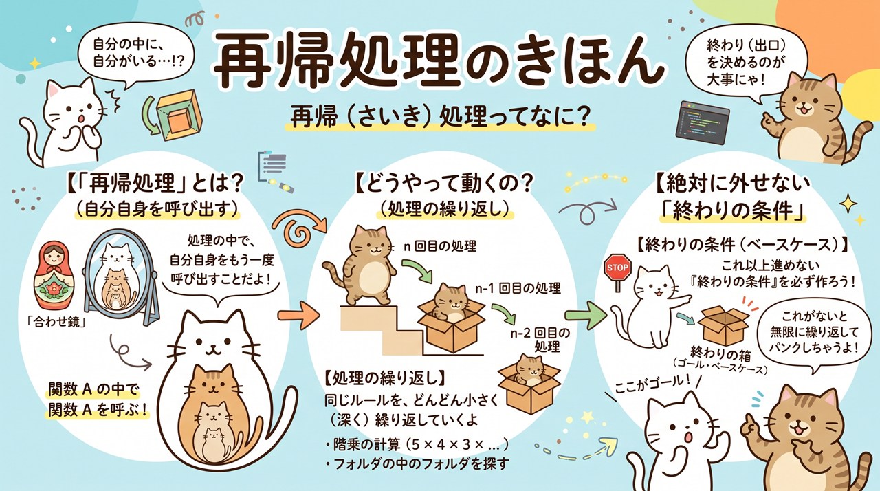 再帰処理（Recursive Processing）図解