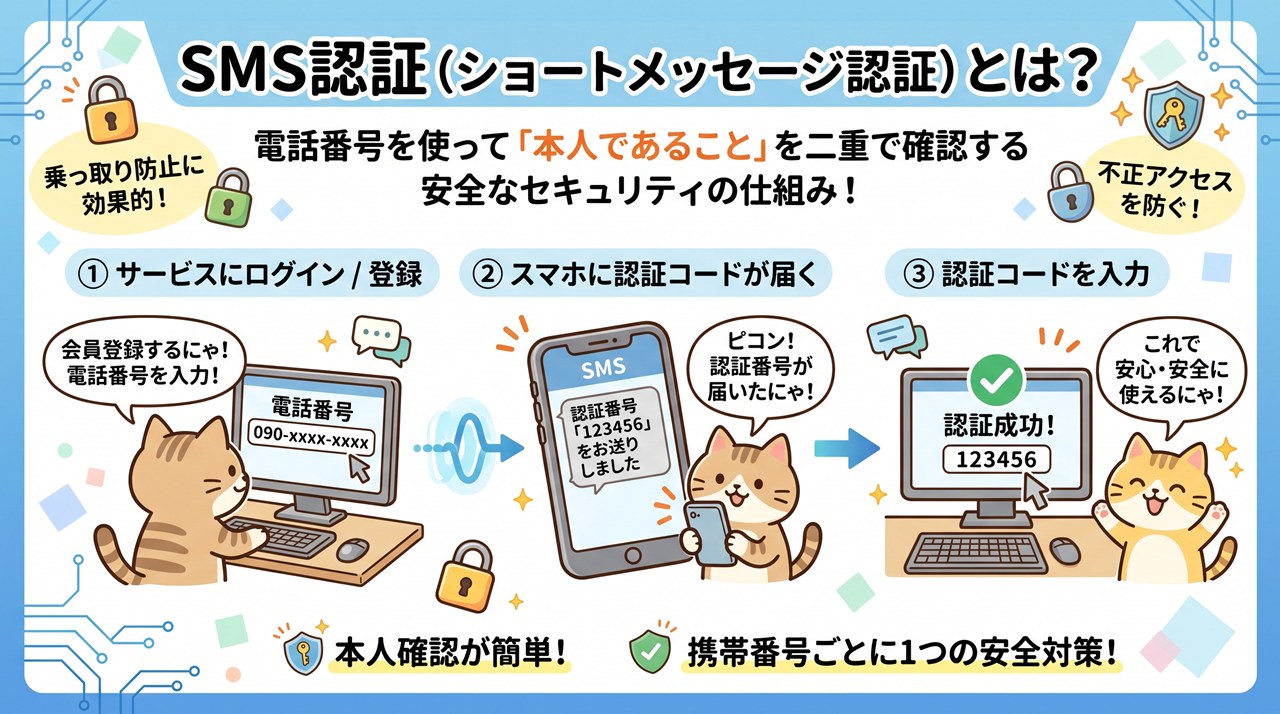 SMS認証（エスエムエスにんしょう）図解