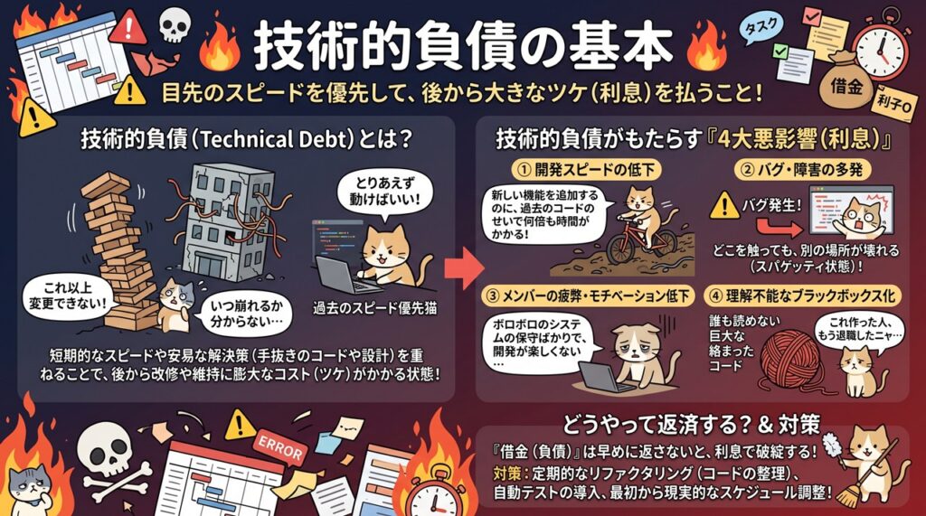 技術的負債（Technical Debt）図解