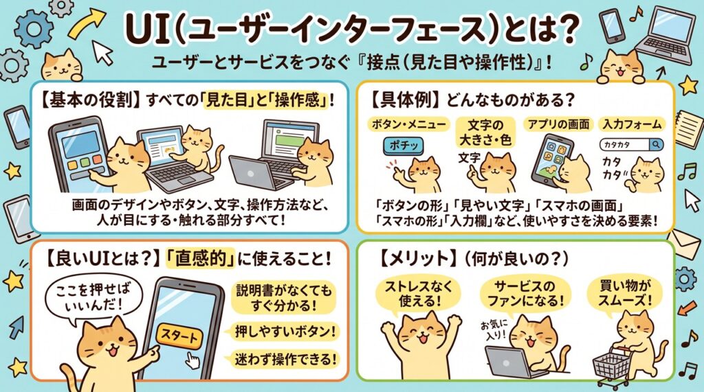 UI（User Interface／ユーザーインターフェース）