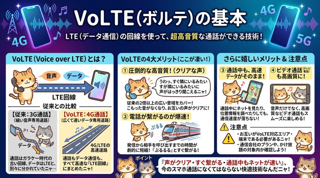 VoLTE（ボルテ／Voice over LTE）図解